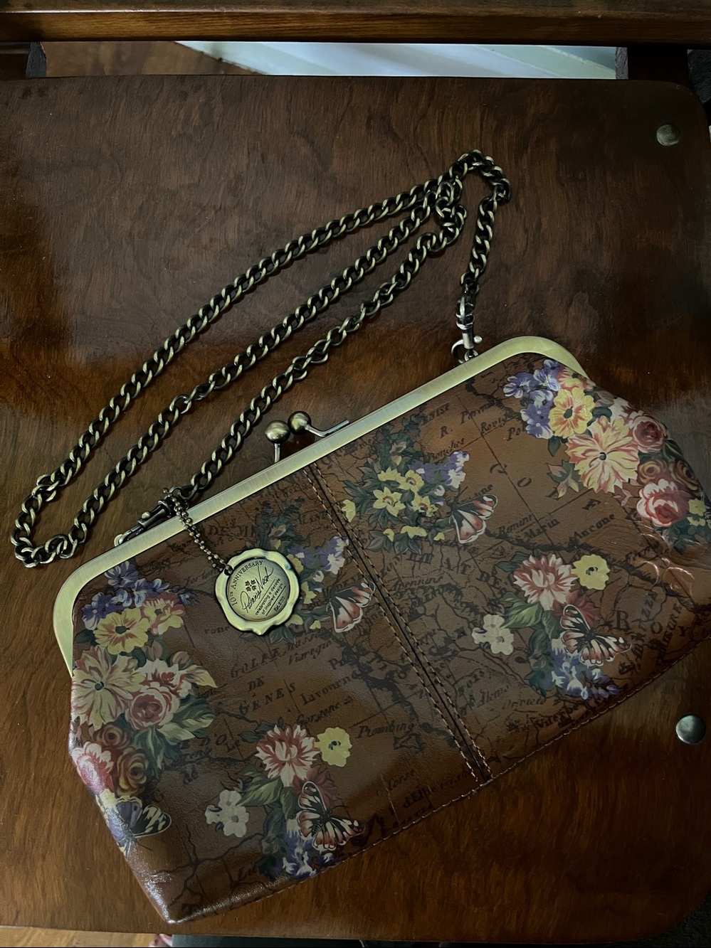 Patricia Nash Potenaz Floral Map of Italy Clutch Bag